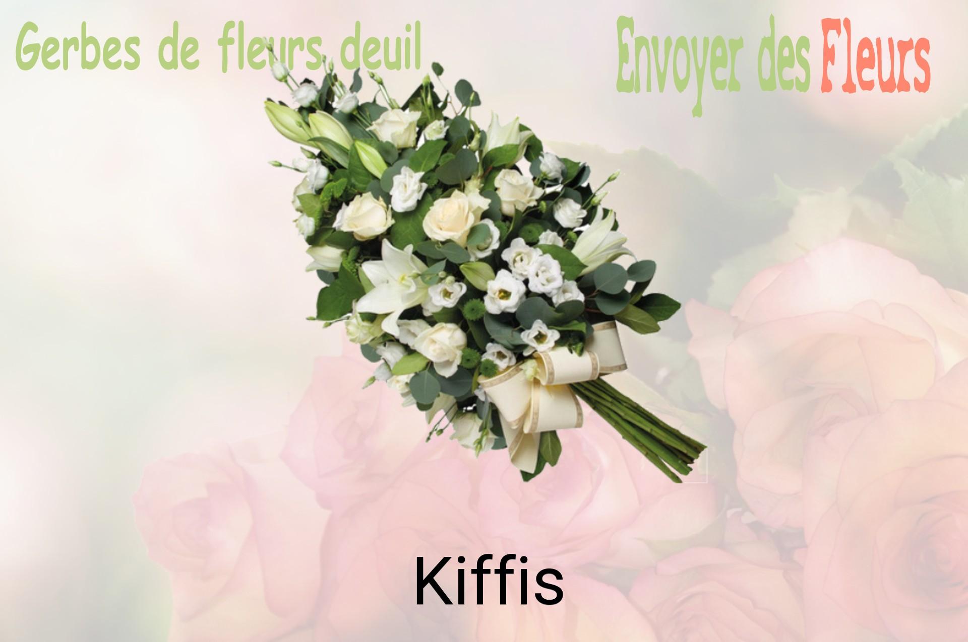 Gerbe de fleurs de deuil livrée à Kiffis